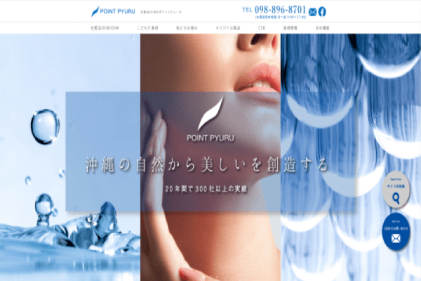 ポイントピュールの公式サイト画面